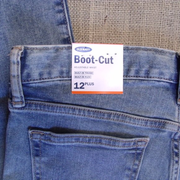 NWT OLD NAVY Straight Denim Jean Pants Light Wash High Rise - Picture 3 of 5